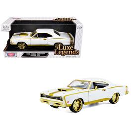 1969 Dodge Coronet Super Bee White Metallic with Gold Accents "Luxe Legends" Series 1/24 Diecast Model Car by Motormax