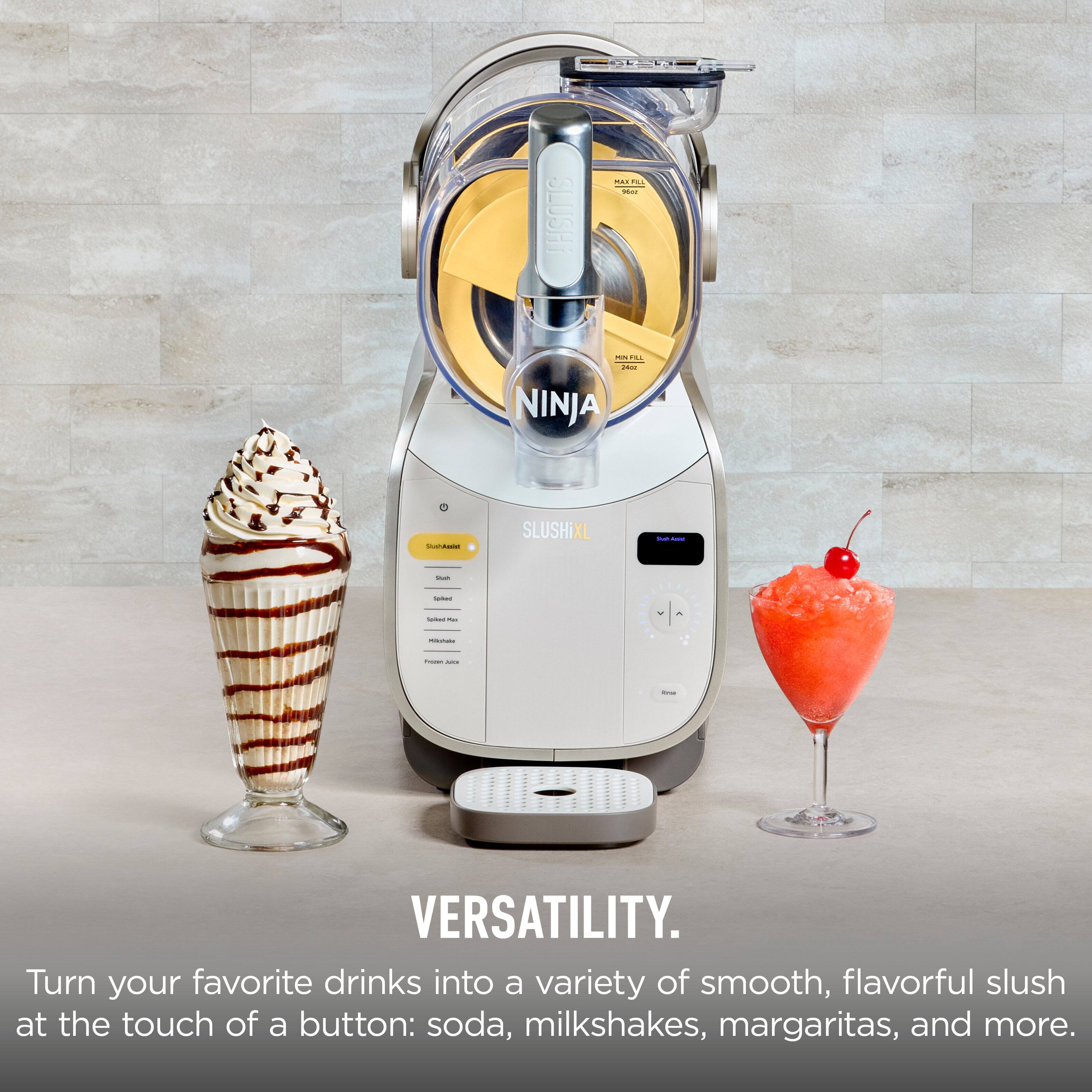 SLUSHI XL - NINJA - VERSATILITY.  
Turn your favorite drinks into a variety of smooth, flavorful slush at the touch of a button: soda, milkshakes, margaritas, and more.