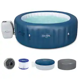 Bestway - SaluSpa Milan AirJet Inflatable Hot Tub with EnergySense Cover - Blue