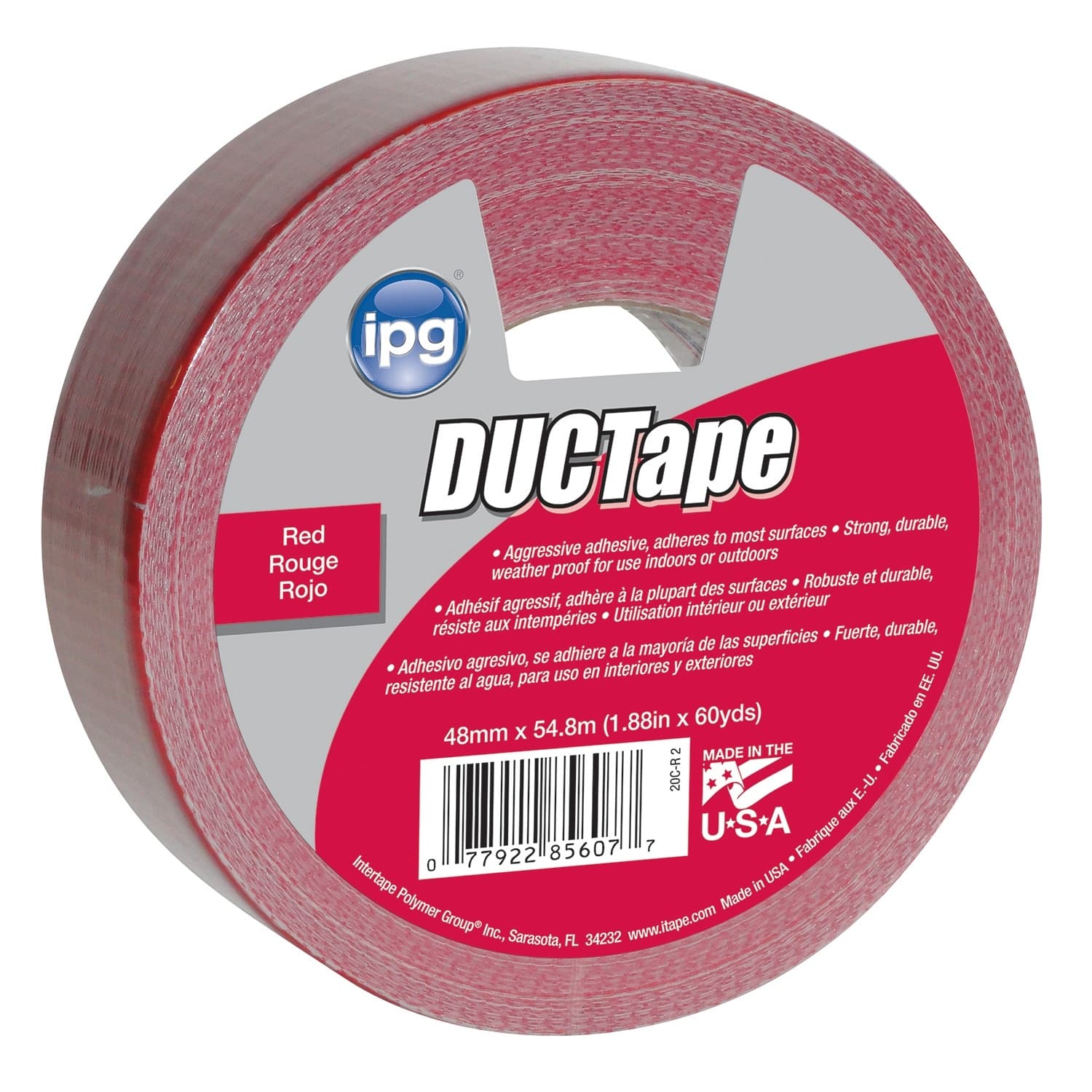 IPG - JobSite 1.88 in. W X 60 yd L Red Duct Tape