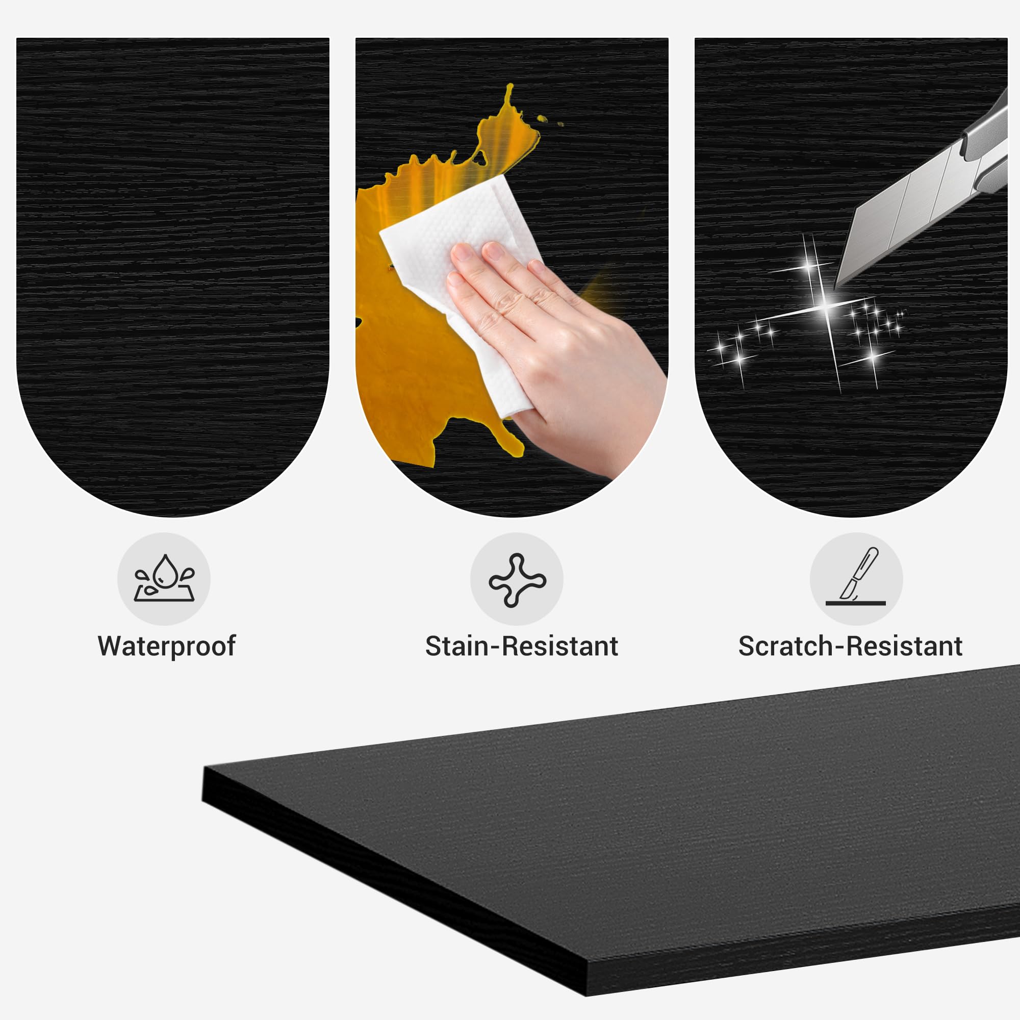 Waterproof  
Stain-Resistant  
Scratch-Resistant