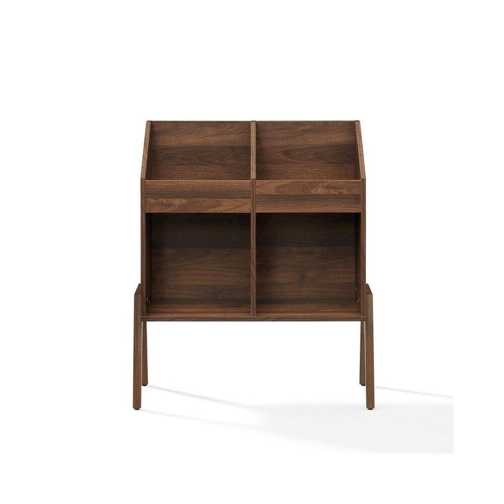 Alt View 3. Crosley Furniture - Luna Vinyl Record Storage Stand - Brown.