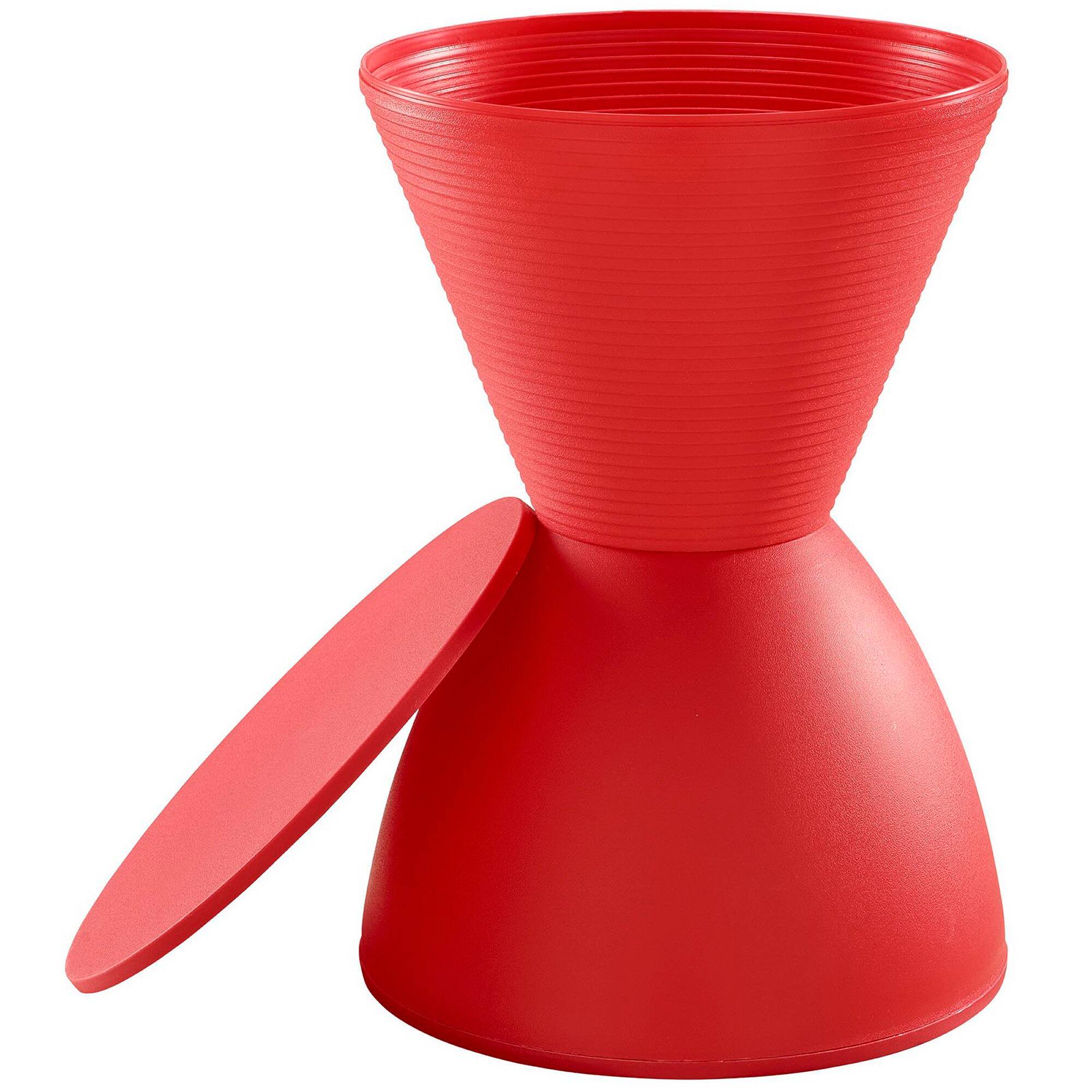 Angle. Modway - Haste Backless Stool by Modway - Red.