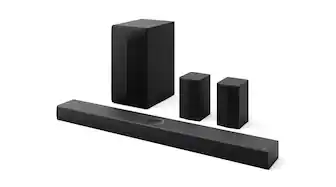 Front. LG - 5.1.1-Channel S70TR Home Theater Soundbar with Wireless Subwoofer and Rear Speakers, Dolby Atmos, WOW Orchestra - Black.