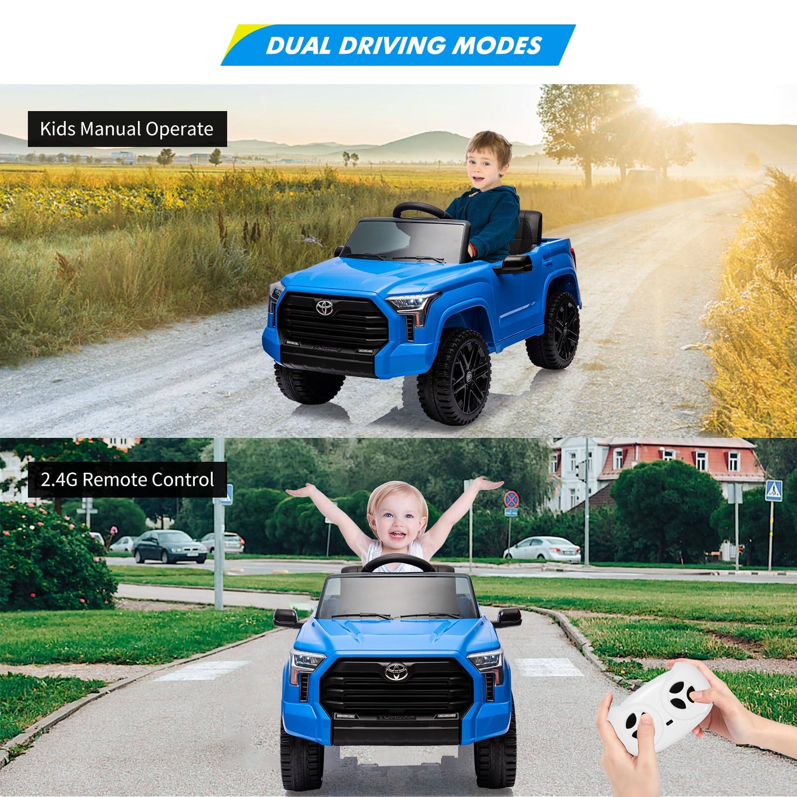 DUAL DRIVING MODES

Kids Manual Operate

2.4G Remote Control