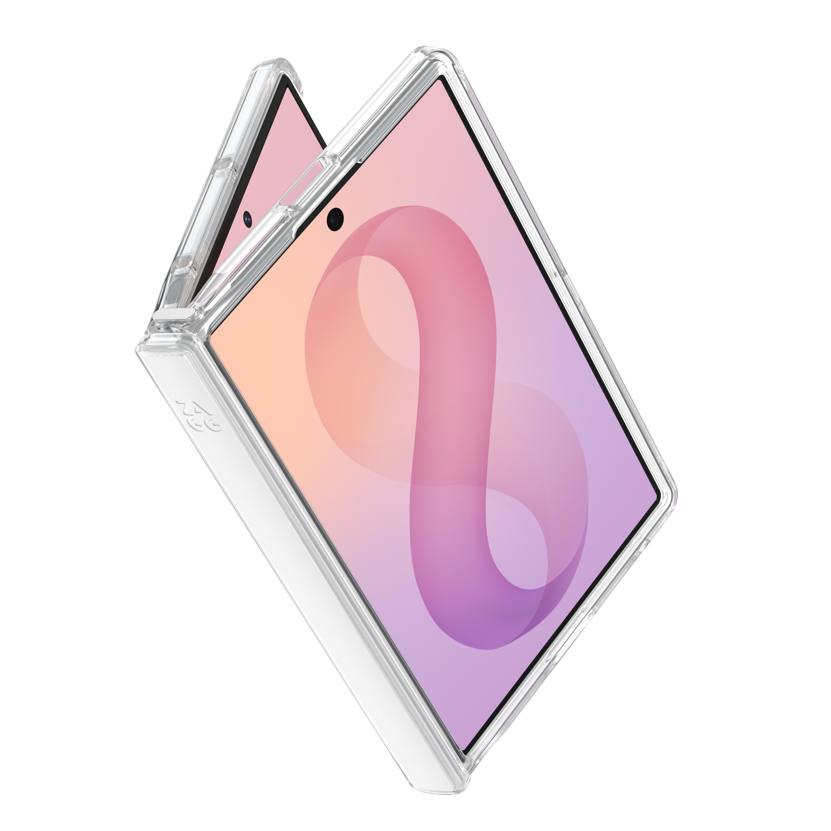 Alt View 3. ZAGG - Crystal Palace Snap Case for Samsung Galaxy Z Fold8 - Clear.