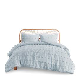 Gracie Mills - Eloise Clip Jacquard Duvet Cover Set - Blue