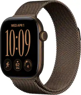 Apple Watch Series 12 (GPS + Cellular) 42mm Aluminum Case with Dark Bronze Milanese Loop - Dark Bronze - (2026)