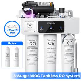 Waterdrop - WD-T3-C Reverse Osmosis Water Filter,extra RTCF&RTCB Filters - White