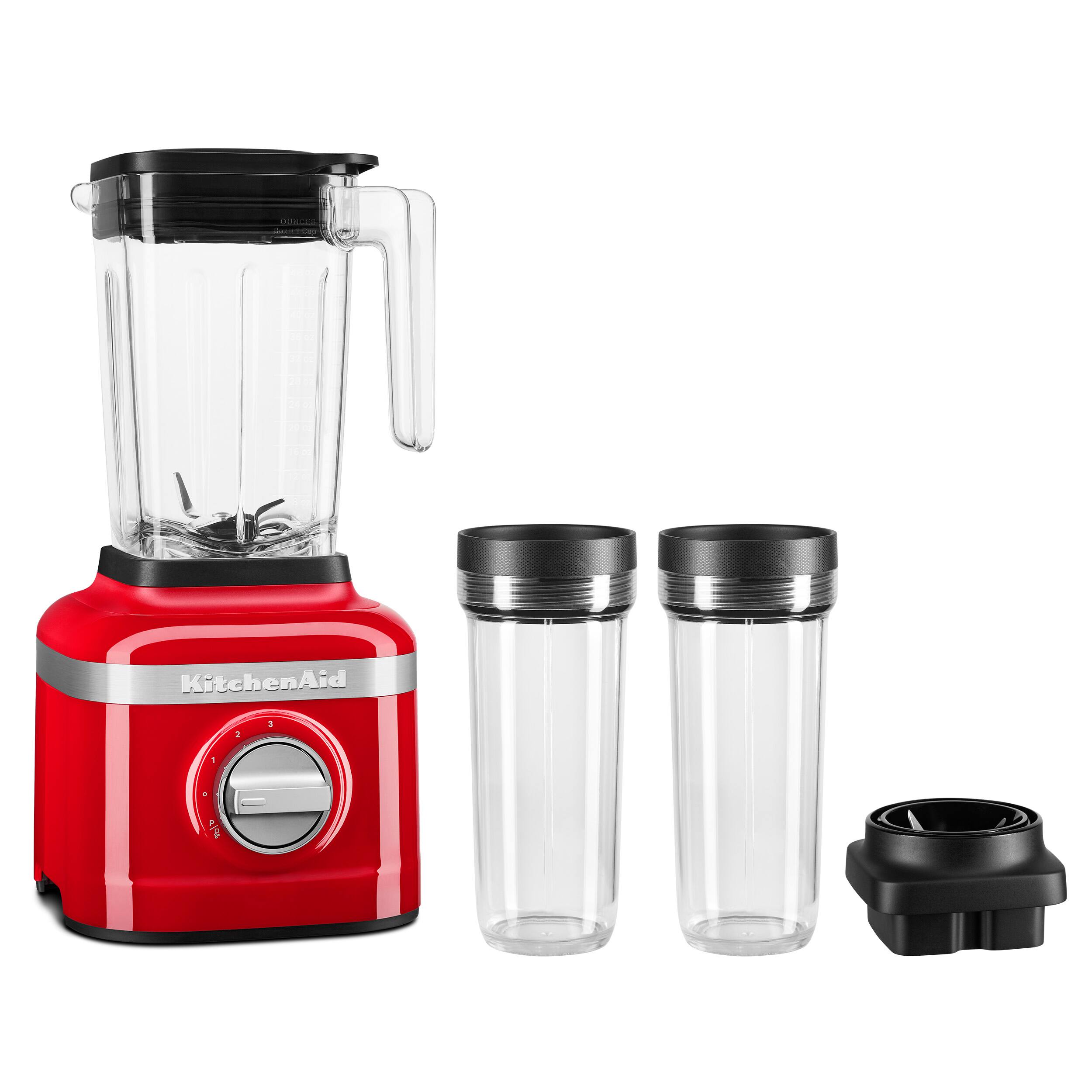 Front. KitchenAid - KitchenAid® K150 3 Speed Ice Crushing Blender with 2 Personal Blender Jars - KSB1332 - Passion Red.