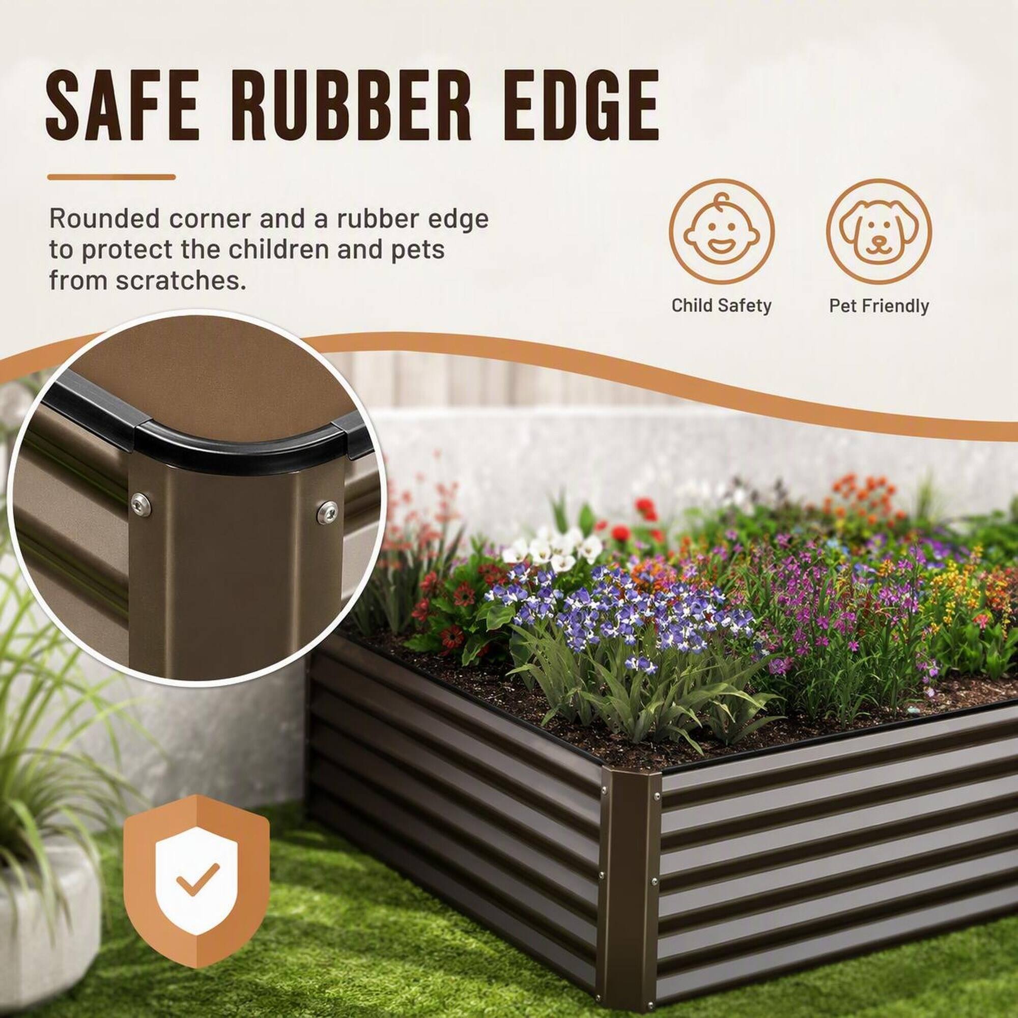 SAFE RUBBER EDGE

Rounded corner and a rubber edge to protect the children and pets from scratches.

Child Safety
Pet Friendly