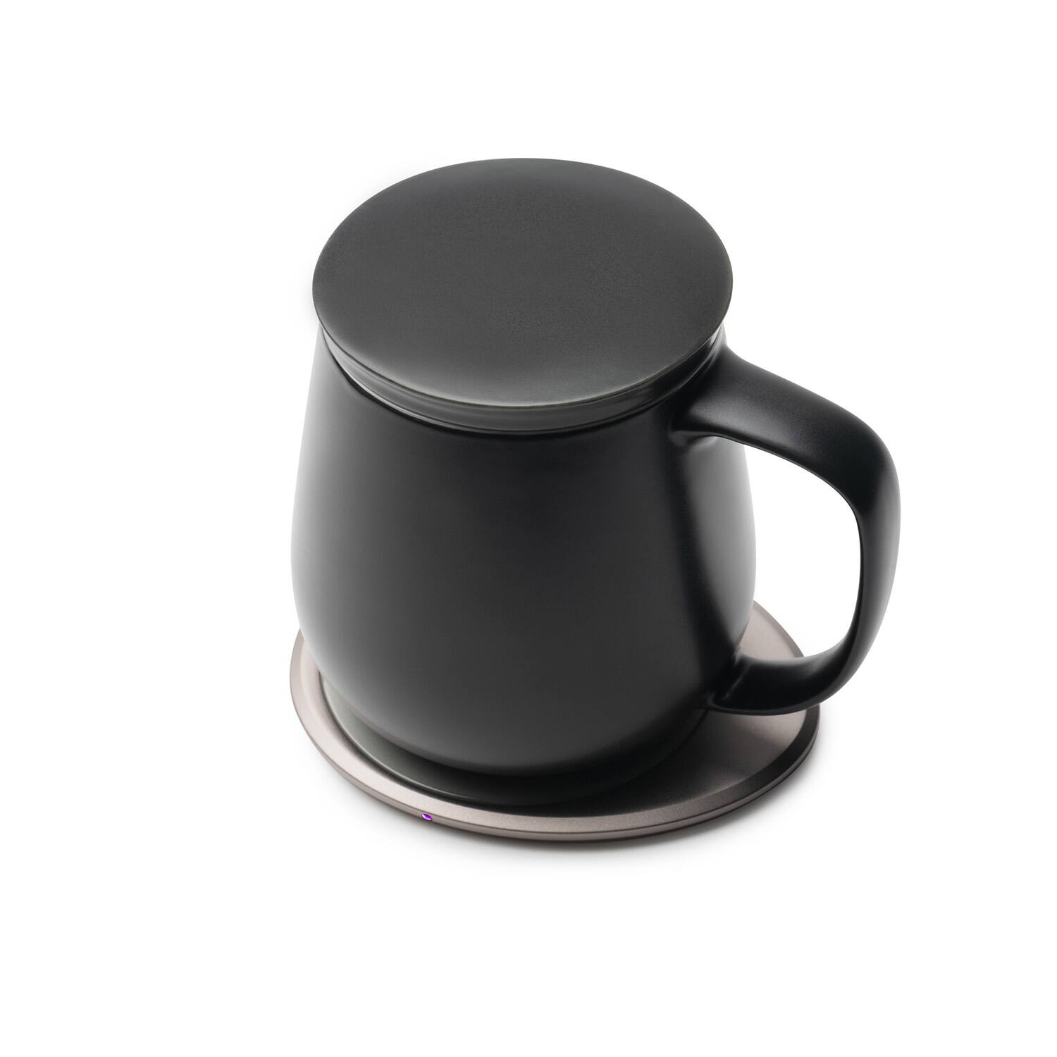 Angle. OHOM - OHOM Ui Plus Set Self-Heating Mug Black - Black.