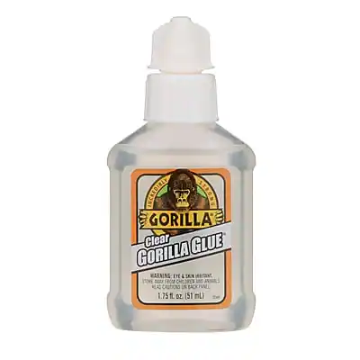 INCREDIBLY STRONG GORILLA Clear GLUE
WARNING: EYE IRRITANT
KEEP OUT OF REACH OF CHILDREN
CAUTION ON PANEL
1.75 fl oz. (51 mL)