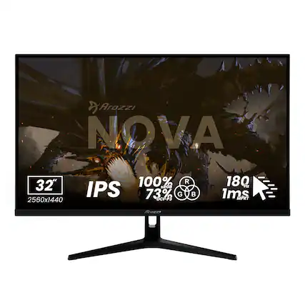 Arozzi NOVA 32" 2560x1440 100% sRGB 73% DCI-P3 IPS 180 Hz 1ms MPRT