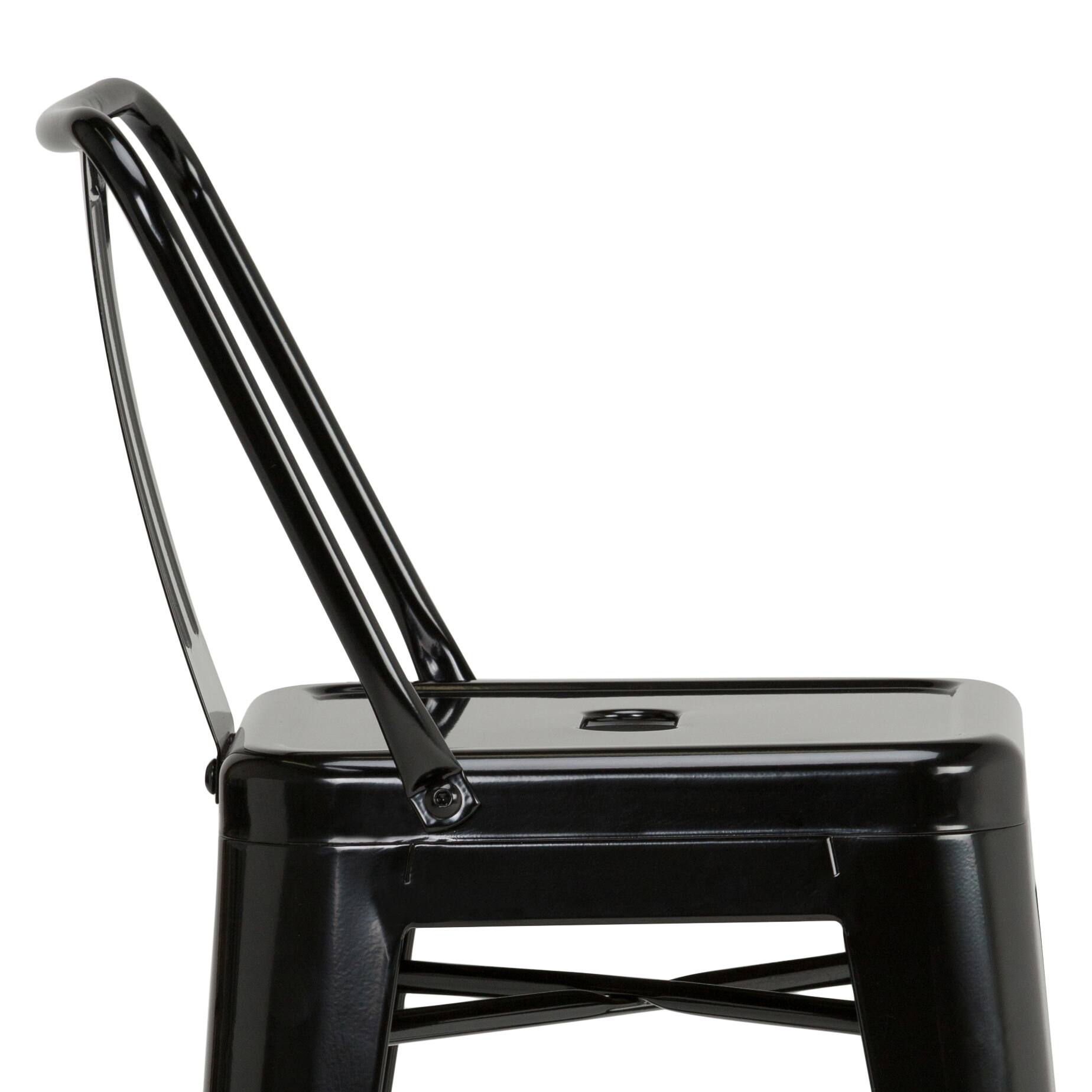 Alt View 18. Simpli Home - Rayne Metal Counter Height Stool (Set of 4) - Black.