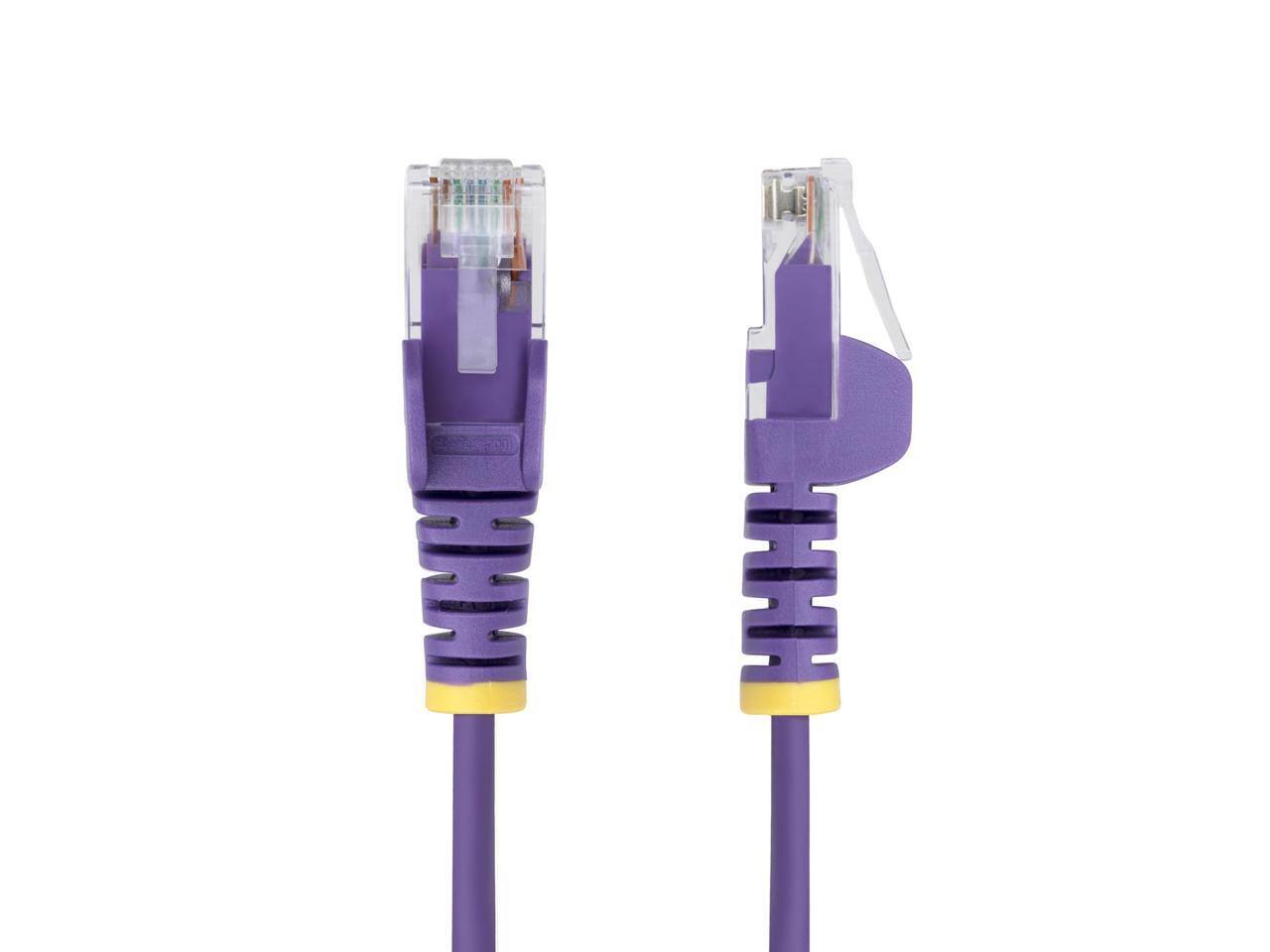 Alt View 5. StarTech.com - StarTech 15ft Purple Slim CAT6 Ethernet Cable, Snagless RJ45, LSZH, 28AWG Pure Copper.