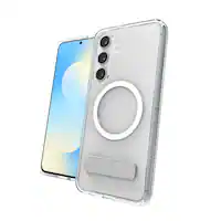 ZAGG - Crystal Palace Snap MagSafe Compatible Case w/ Kickstand for Samsung Galaxy S25 FE - Clear - Front_Zoom