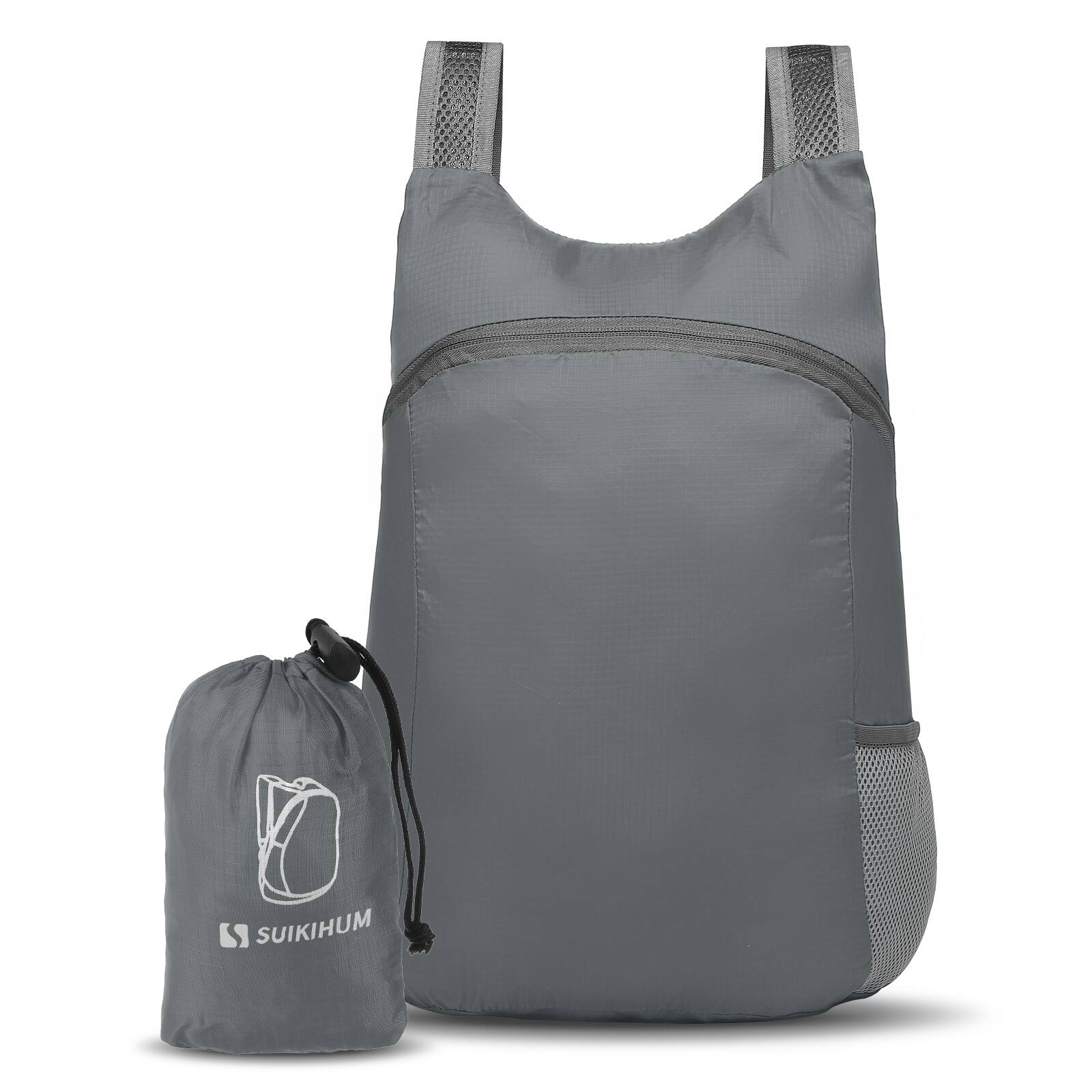 Alt View 1. Unique Bargains - 20L Ultra Hiking-Daypack Lightweight Foldable Travel Packable Backpack for Camping Cycling Outdoor - Grey.