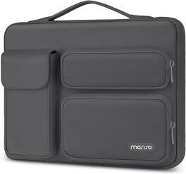 mosiso - 360 Protective Laptop Sleeve 13-13.3 Inch Laptop Case for MacBook Air/Pro 13 / Pro 14, HP Dell ASUS Lenovo - Dawn Gray