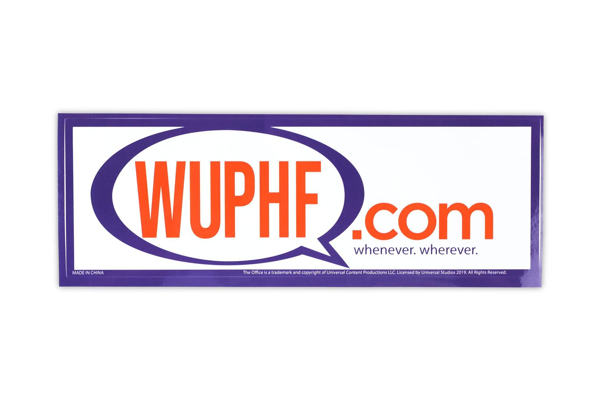 WUPHF.com whenever. wherever.  
MADE IN CHINA  
The Office is a trademark and copyright of Universal Content Productions LLC. Licensed by Universal Studios 2019. All Rights Reserved.