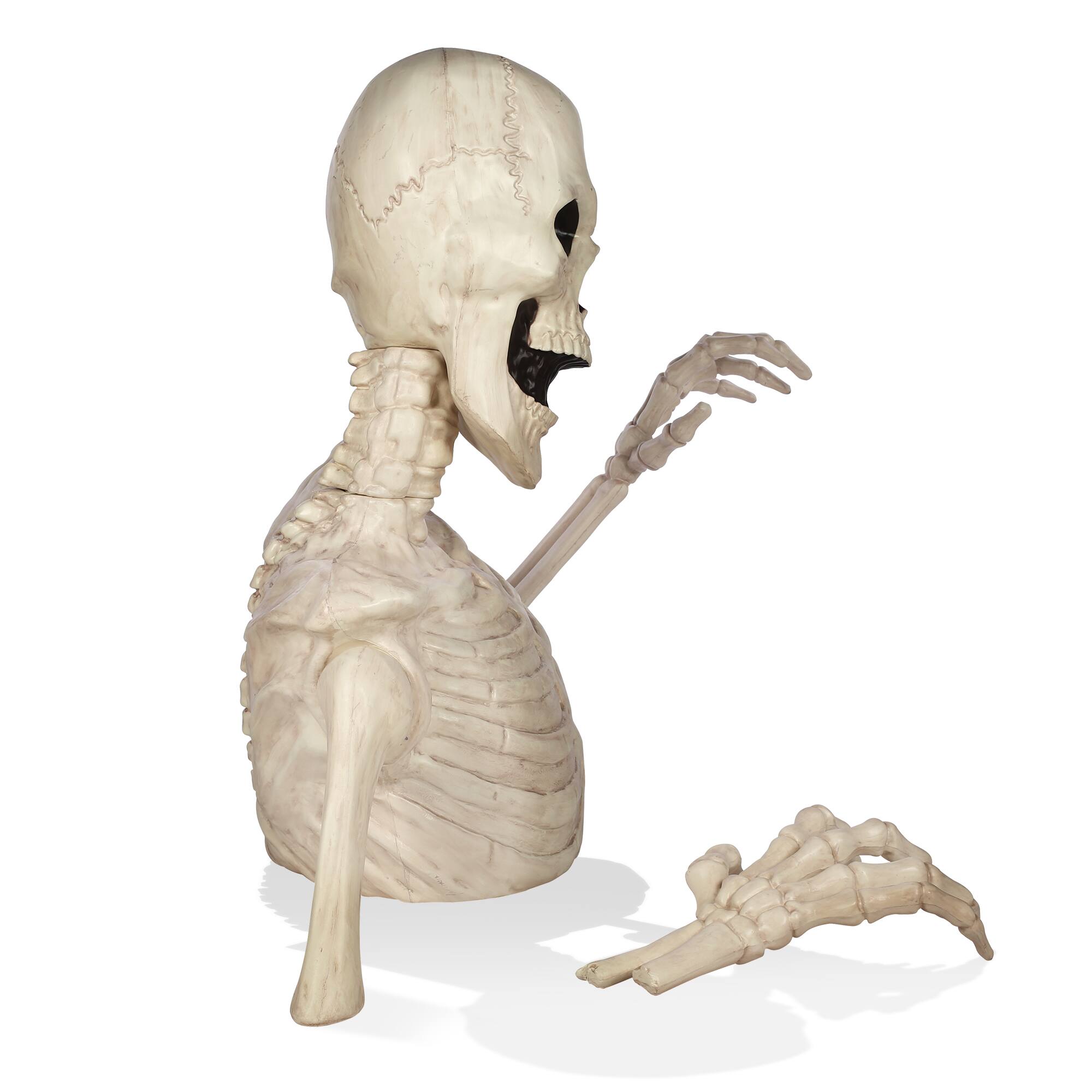 Alt View 4. BOO BOX - Halloween Groundbreaking Skeleton - Scary Outdoor Halloween Yard Decor - White.