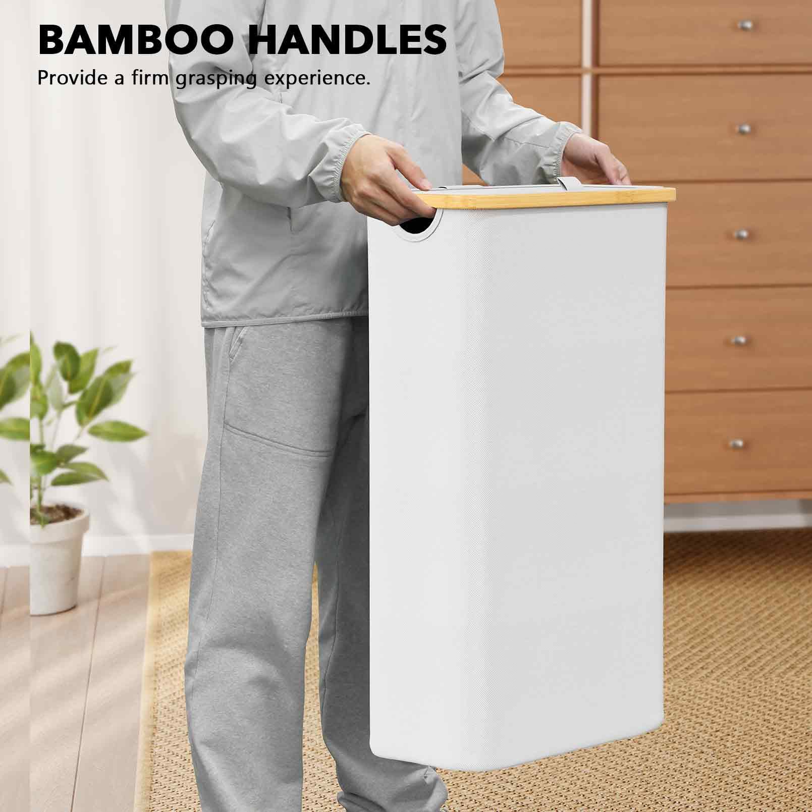 BAMBOO HANDLES  
Provide a firm grasping experience.