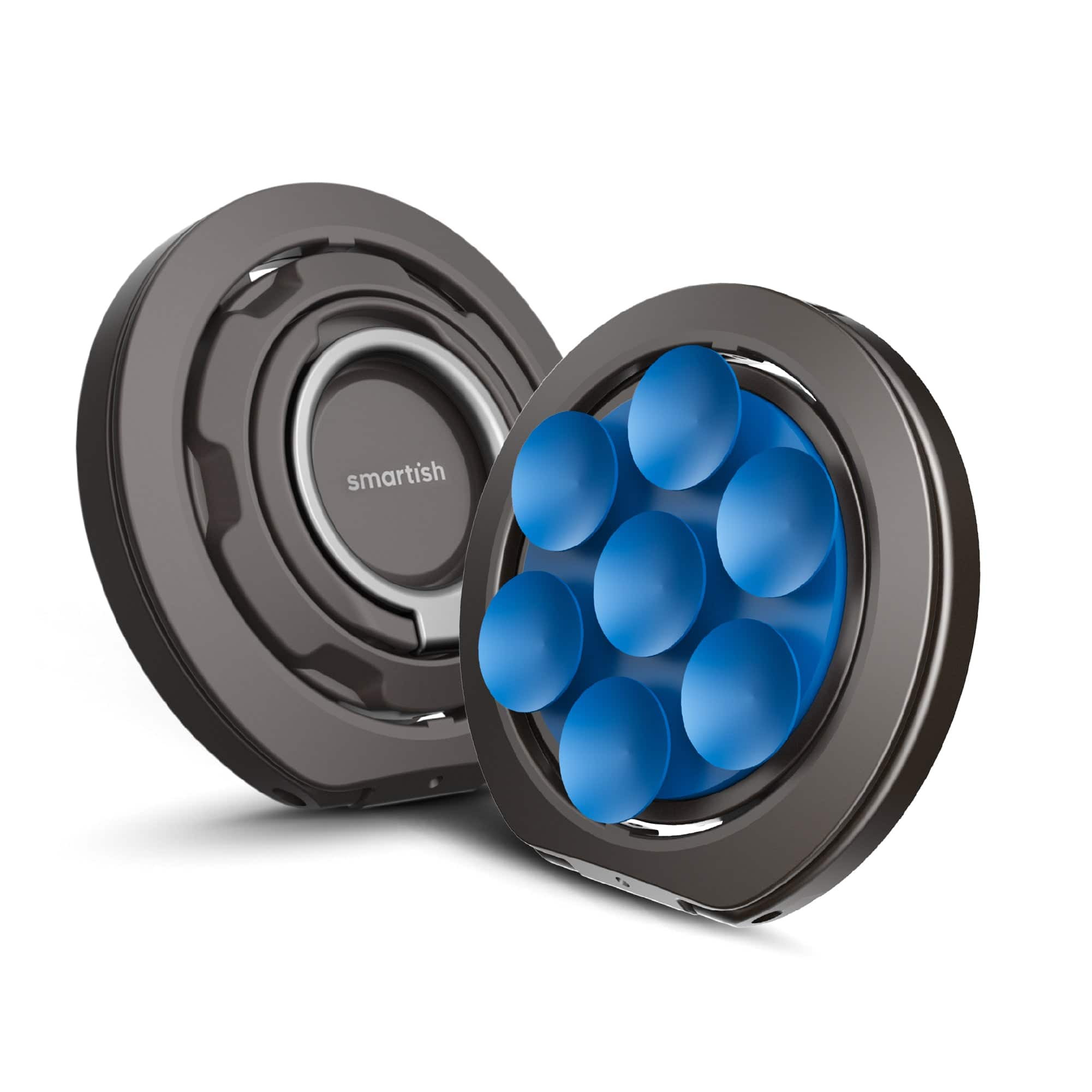 Smartish - MagSafe Suction Mount - Wallflower - 3-in-1 Mount, Phone Grip Finger Loop, Kickstand - Blues on the Green