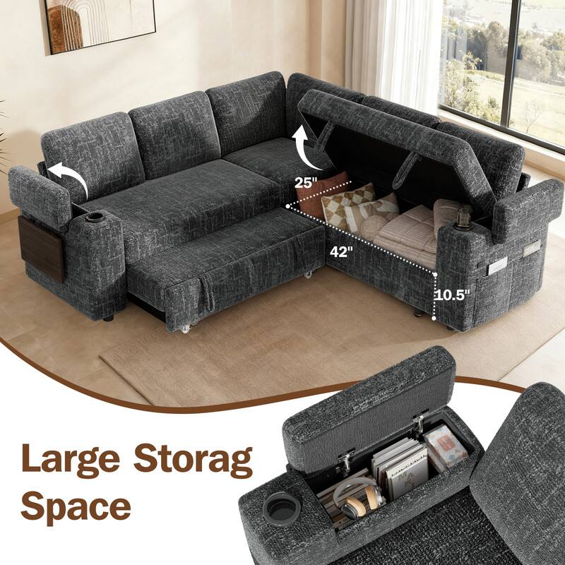 25" 42" 10.5" Large Storage Space