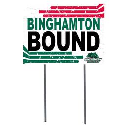 Jardine - Binghamton Bearcats 18'' x 24'' Bound Yard Sign - White