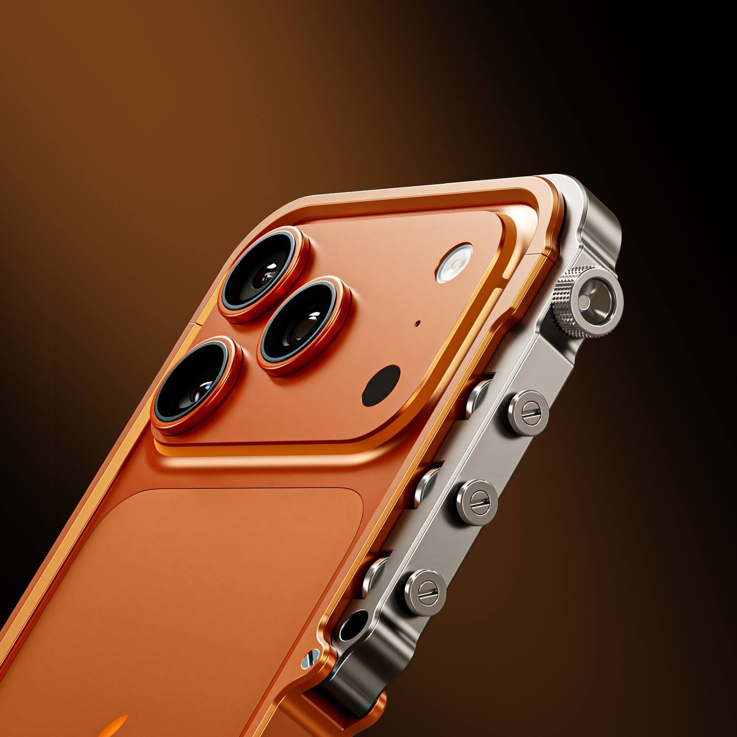 Alt View 1. Dteck - Aluminum Metal Bumper Phone Case for Apple iPhone 17 Pro Max, Shockproof Protective Frame Cover with Open Back Design - Blue.