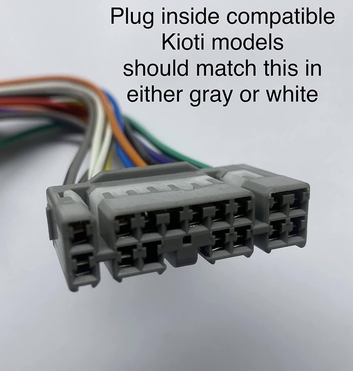 Plug inside compatible Kioti models should match this in either gray or white.