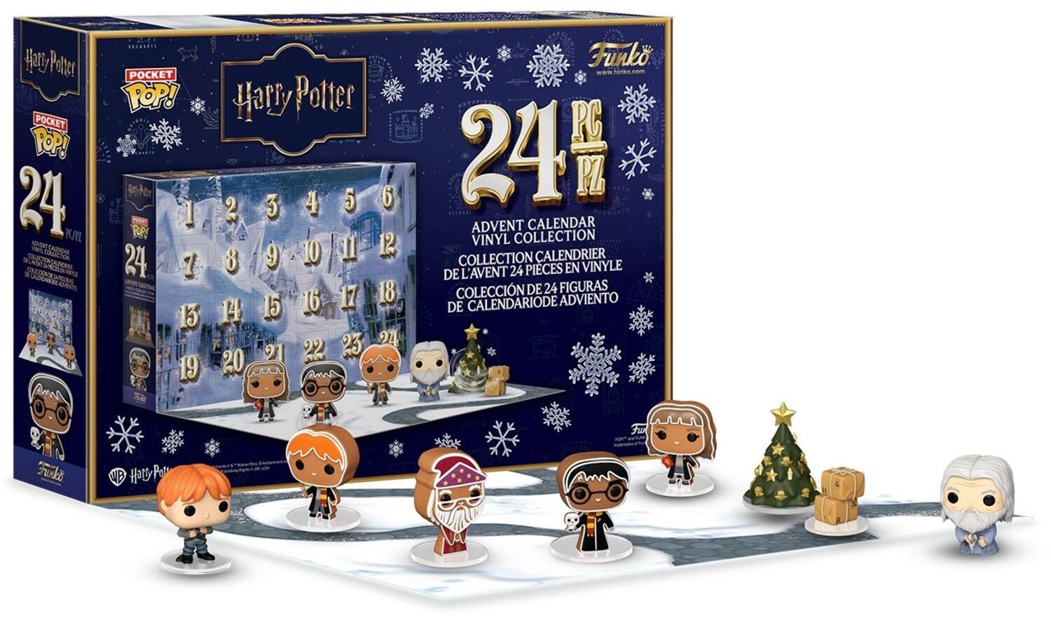 Harry Potter POCKET POP! 24 PC/PIECE KOVENT WOOD COLLECTION CALENDAR COLLECTONCALDERER DE COLICOONDE ADVENTO

HOGWARDS POCKET POP! 1 POP! 24 1 13 19

Harry Potter 3 4 6 2 9 10 11 12 8 16 17 18 14 15 23 20 21 22

Funko www.funko.com PG 24 PZ ADVENT CALENDAR VINYL COLLECTION COLLECTION CALENDRIER L'AVENT 24 PIECES EN VINYLE DE COLECCION DE 24 FIGURAS DE CALENDARIODE ADVIENTO

Funko

WB Harry