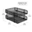 Alt View 12. Mind Reader - Stackable Paper Tray, Desktop Organizer, File Storage, Office, Metal Mesh, 10.5"L x 13.25"W x 7.5"H, 2 Pcs - Black.
