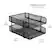 Alt View 12. Mind Reader - Stackable Paper Tray, Desktop Organizer, File Storage, Office, Metal Mesh, 10.5"L x 13.25"W x 7.5"H, 2 Pcs - Black.