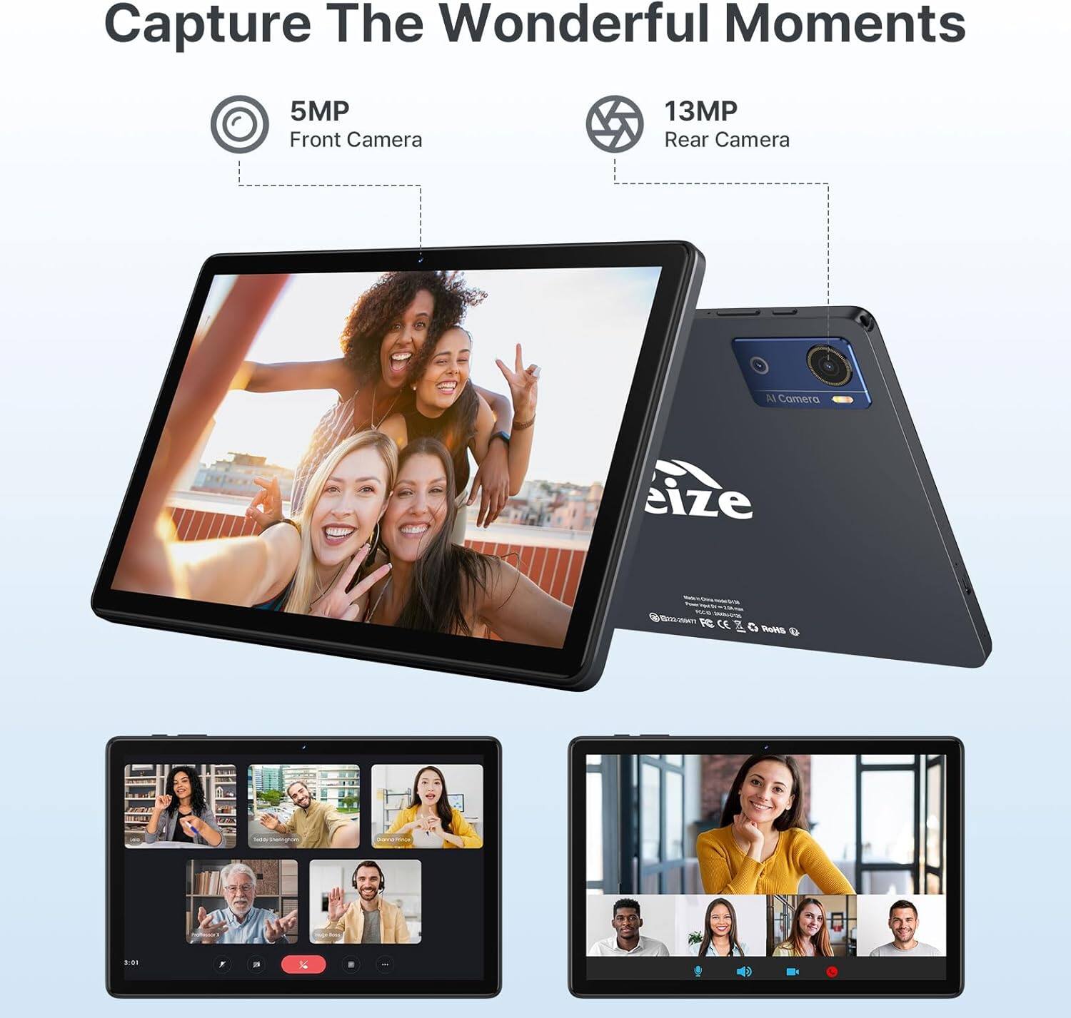 MEIZE Android 16 Tablet 10.1 Inch 2026 Newest, Tablet with 12GB
