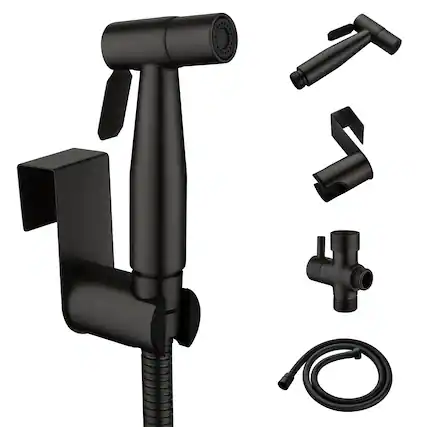 Front. Boyel Living - Matte Black Cold Water Bidet Sprayer SUS304 Brass Construction - Matte Black.