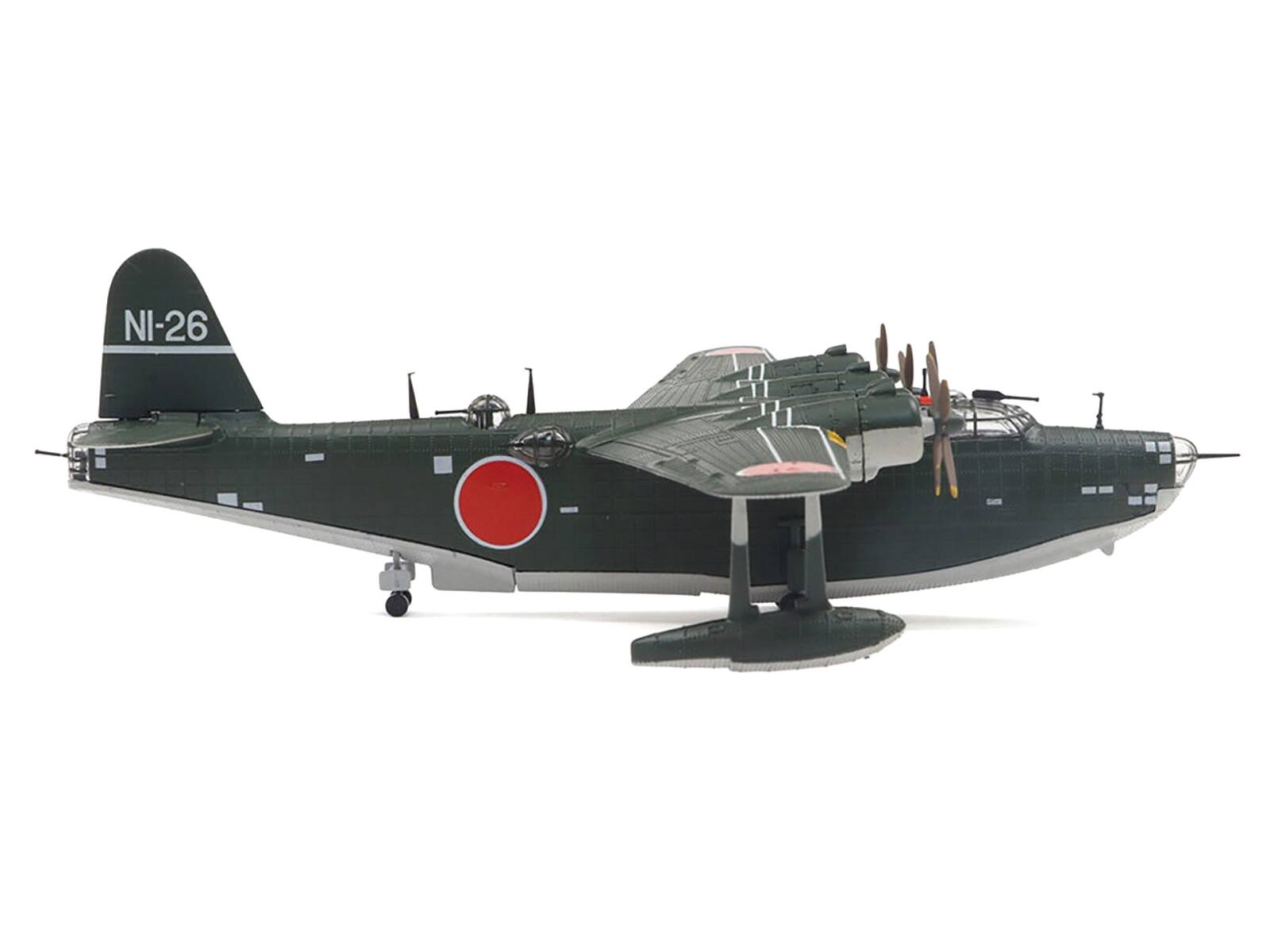Angle. Diecast of Defence Collectibles - Kawanishi H8K2 "Emily" Aircraft "Imperial Japanese Navy Air Service" 1/144 Diecast Model by Diecast of Defense - Multi.