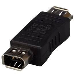 Sanoxy - IEEE 1394a FireWire 6-Pin Female to 6-Pin Female Adapter – Connector Extender for FireWire Cables - Black