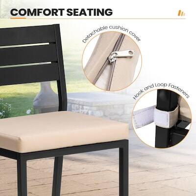 COMFORT SEATING cushion  
Detachable cover and Hook and Loop Fasteners