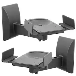 Mount-It! - Speaker Wall Mounts with Sliding Clamps Pair for Adjustable Positioning & Secure Installation - Black