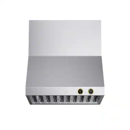 Front. Kucht - 30" Wall Mount Range Hood 900 CFM – Stainless Steel & Gold + Digital Controls - Stainless Steel & Gold.