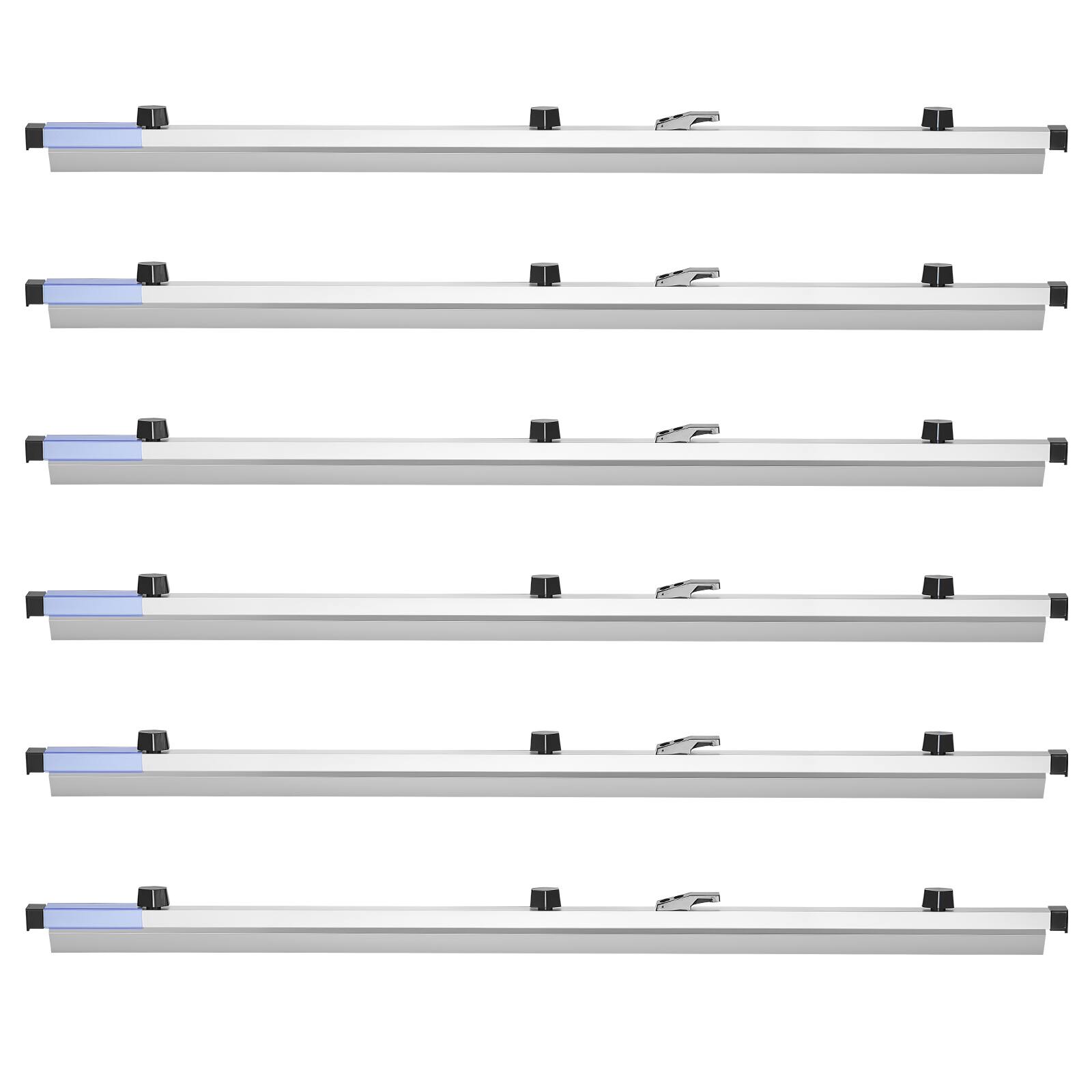 Alt View 5. VEVOR - Blueprint Clamps, 36 Inches, Blueprint Hanging Clips Binding Strips, Aluminum Construction, Large Document Storage - Silver.