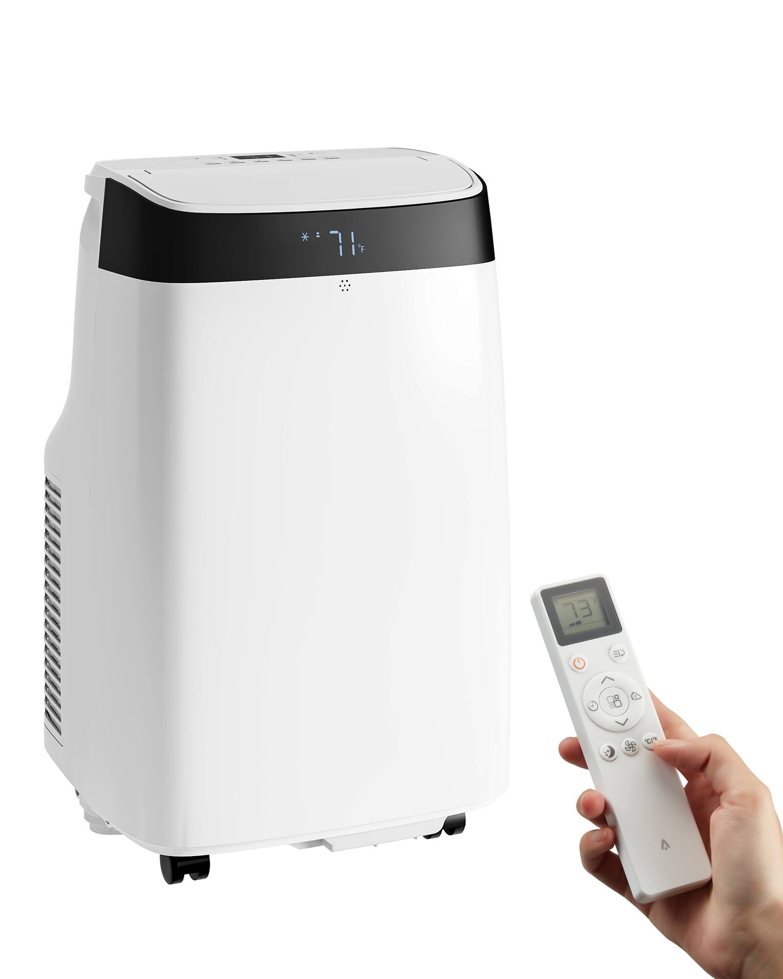 Front. TROPOW - Portable Air Conditioners, 10,000 BTU, 3-in-1 AC Units with 3 Wind Speeds, Cools Up to 450 Sq.Ft.  - white.