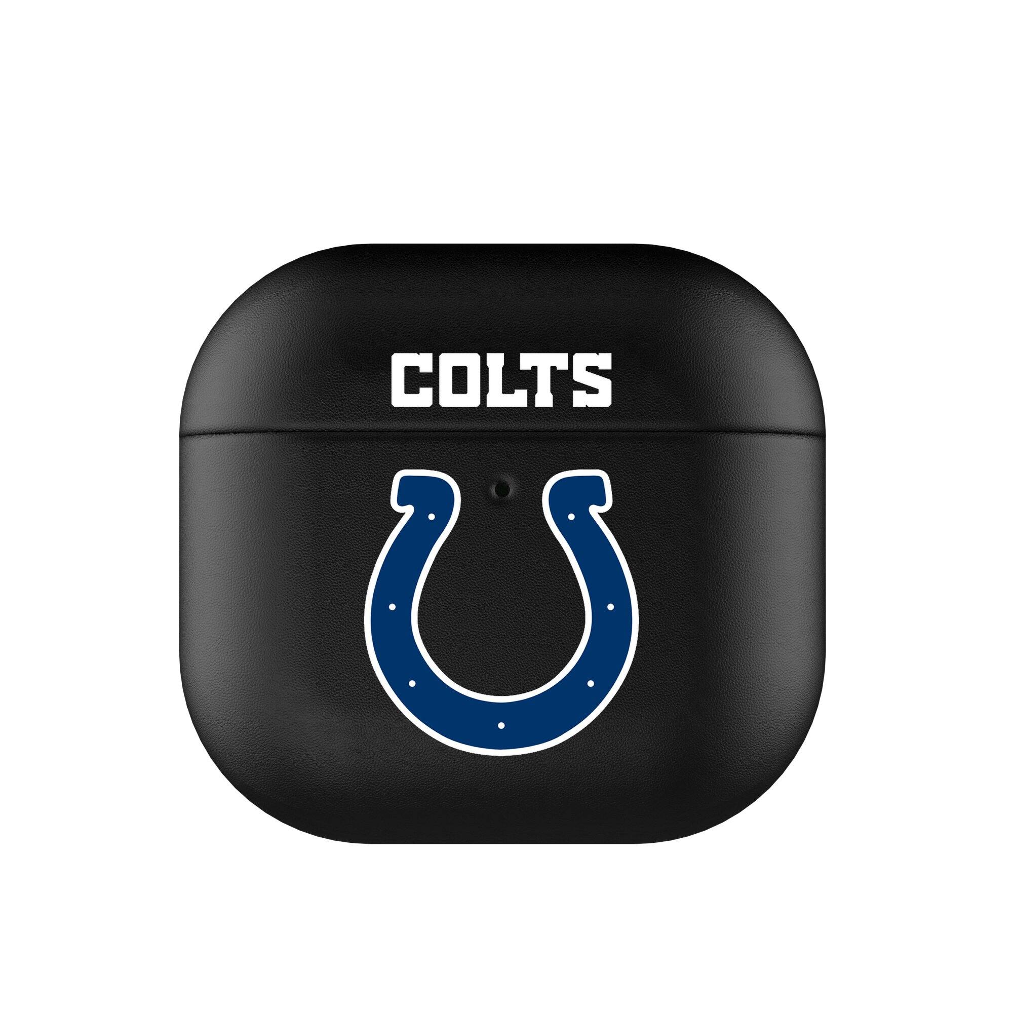 Front. Keyscaper - Indianapolis Colts Insignia AirPods 4th Generation Case Cover - No Size - Black.