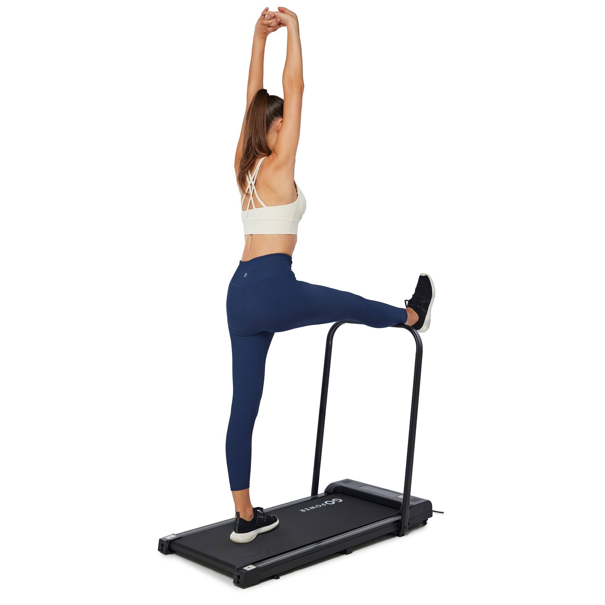 Alt View 9. GoPowerBike - GoPowerBike GoFit Walking Pad Treadmill | with Remote Control | 6 Mile Max Speed 2-in-1 - Black.