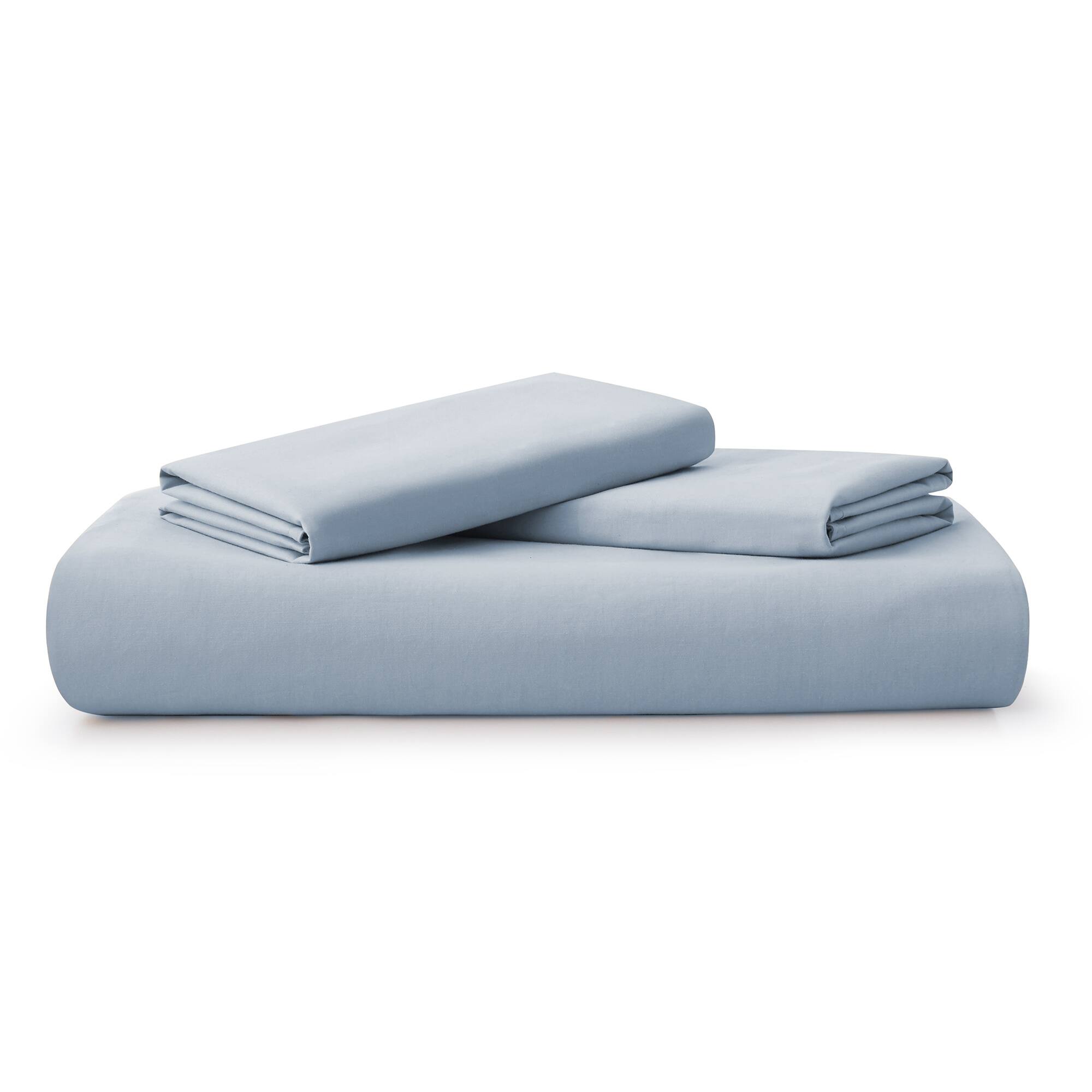 Alt View 2. Peace Nest - Peace Nest All Season 100% Cotton Soft and Breathable Duvet Cover Set, Light Blue, King - Light Blue.