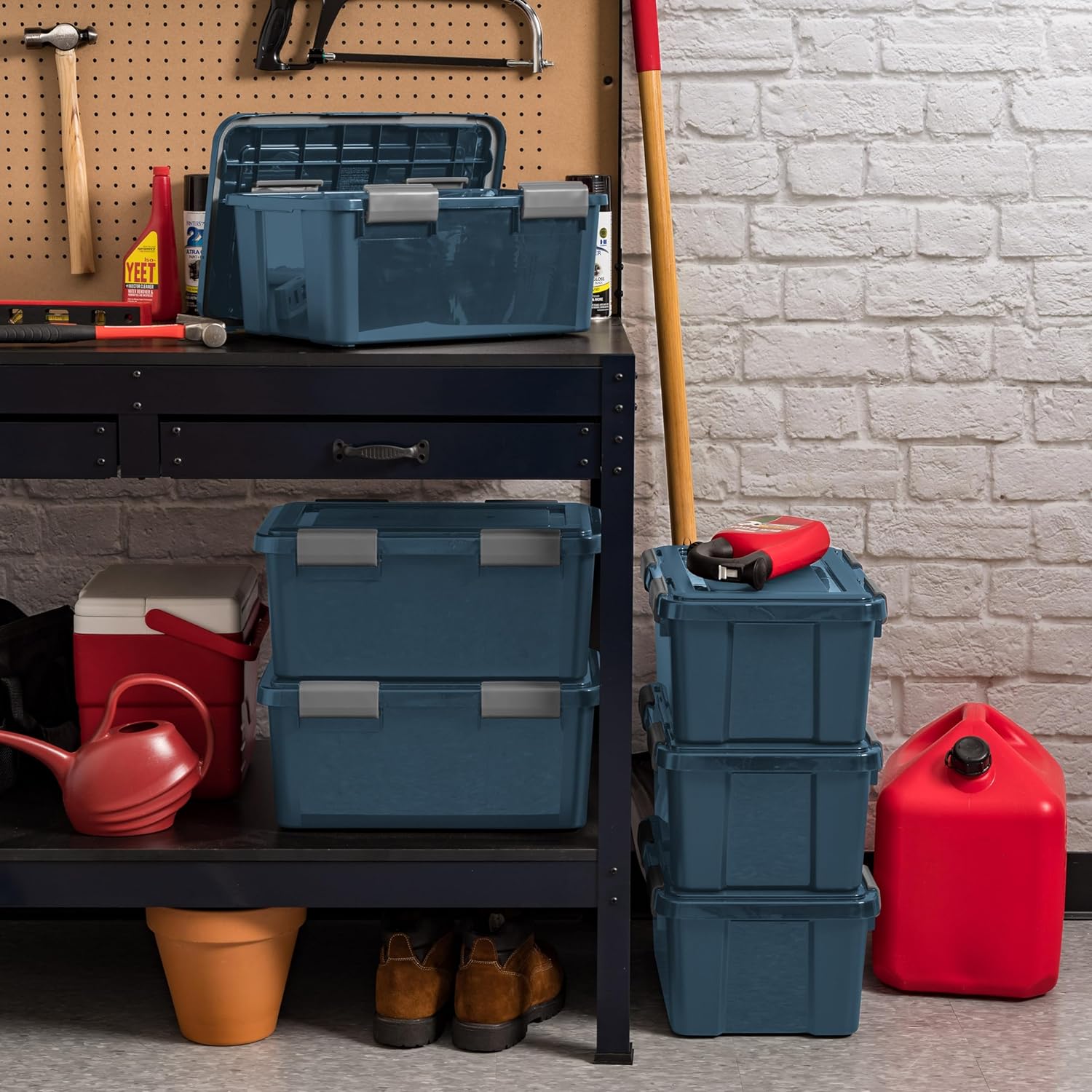 Alt View 2. IRIS USA - IRIS USA Storage Box with Gasket Seal Lid, Heavy Duty Moving Containers with Tight Latch, Weather Proof Tote Bin,.