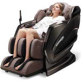 HARISON - HR-712 3D Electric Massage Chair with 10.1" Touch Screen, Voice Control, Full-Body Airbags, 331 lb Capacity - Brown