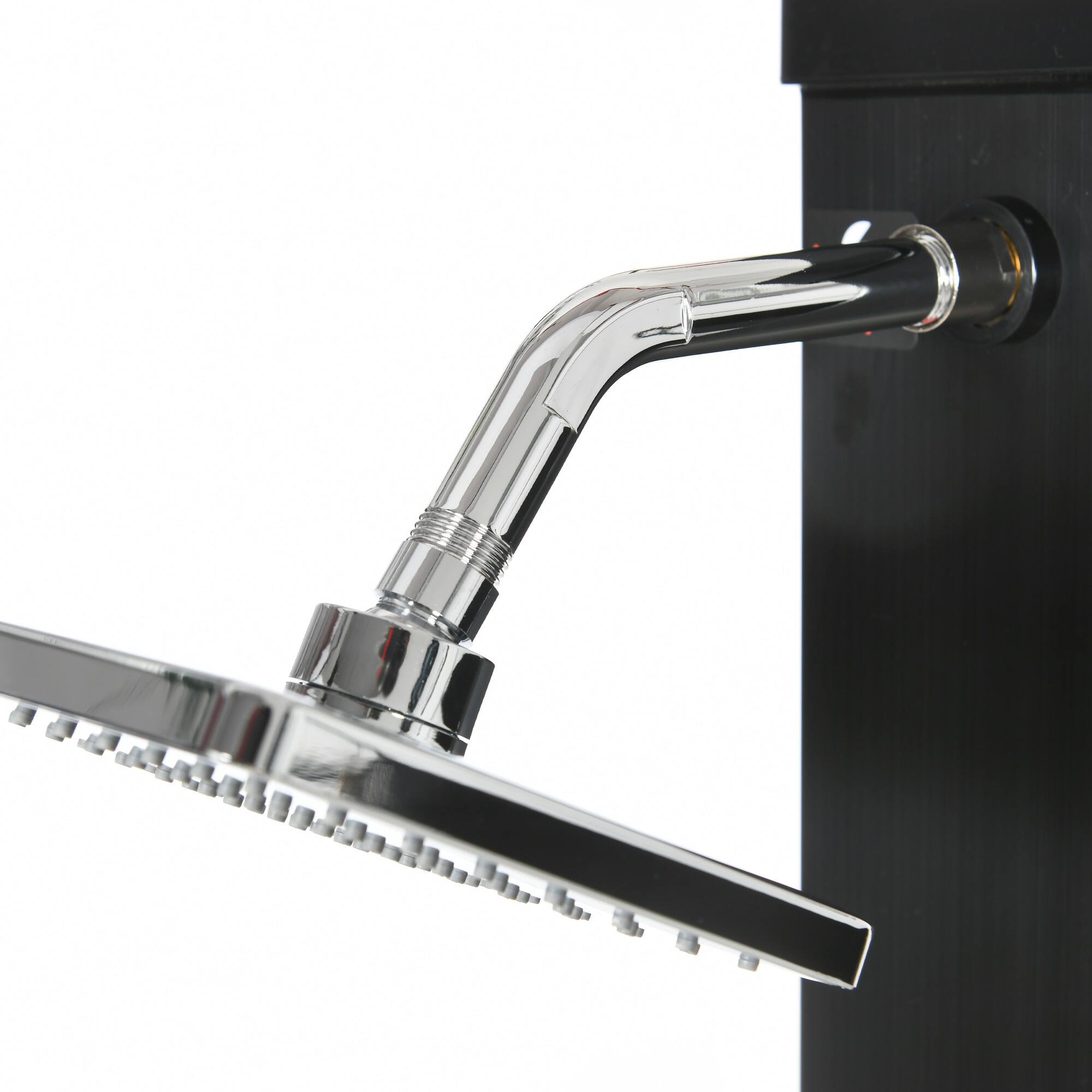 Alt View 7. Outsunny - 10.6 Gallons Solar Heated Shower with Free-Rotating Shower Head, Temperature Adjustment & Foot Shower - Black.