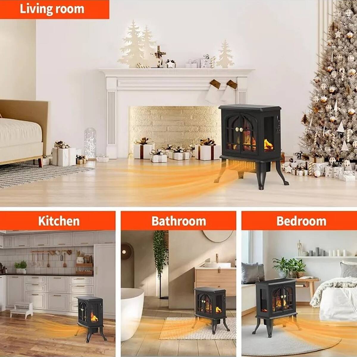 Living room  
Kitchen  
Bathroom  
Bedroom